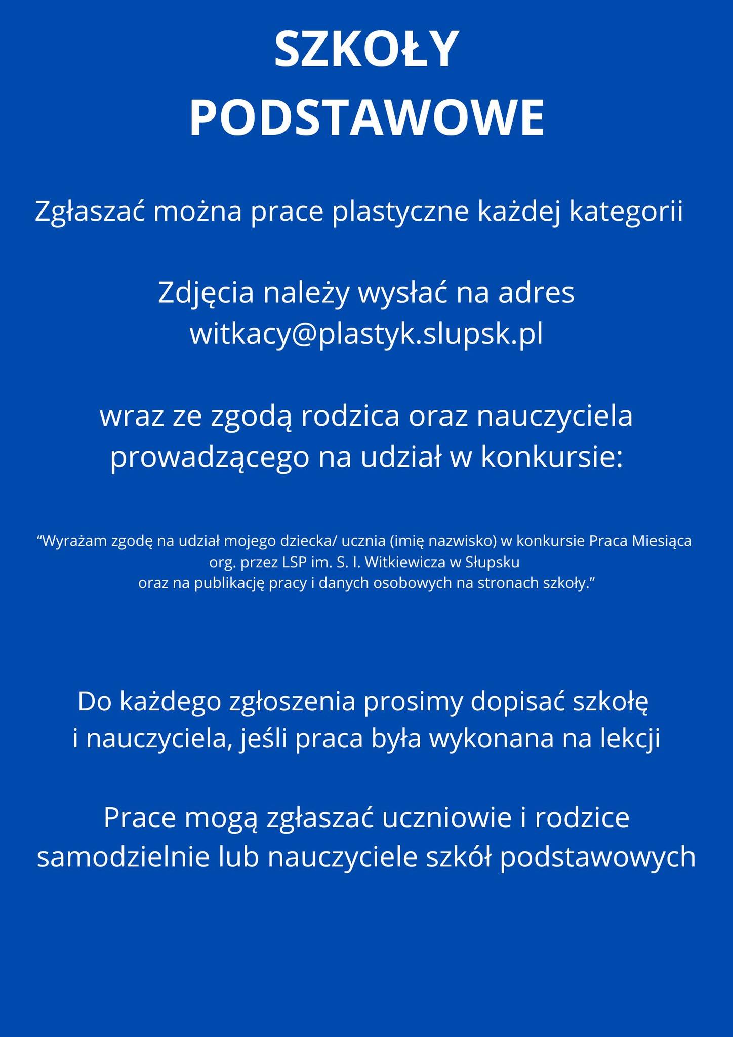 Czekamy na Wasze prace